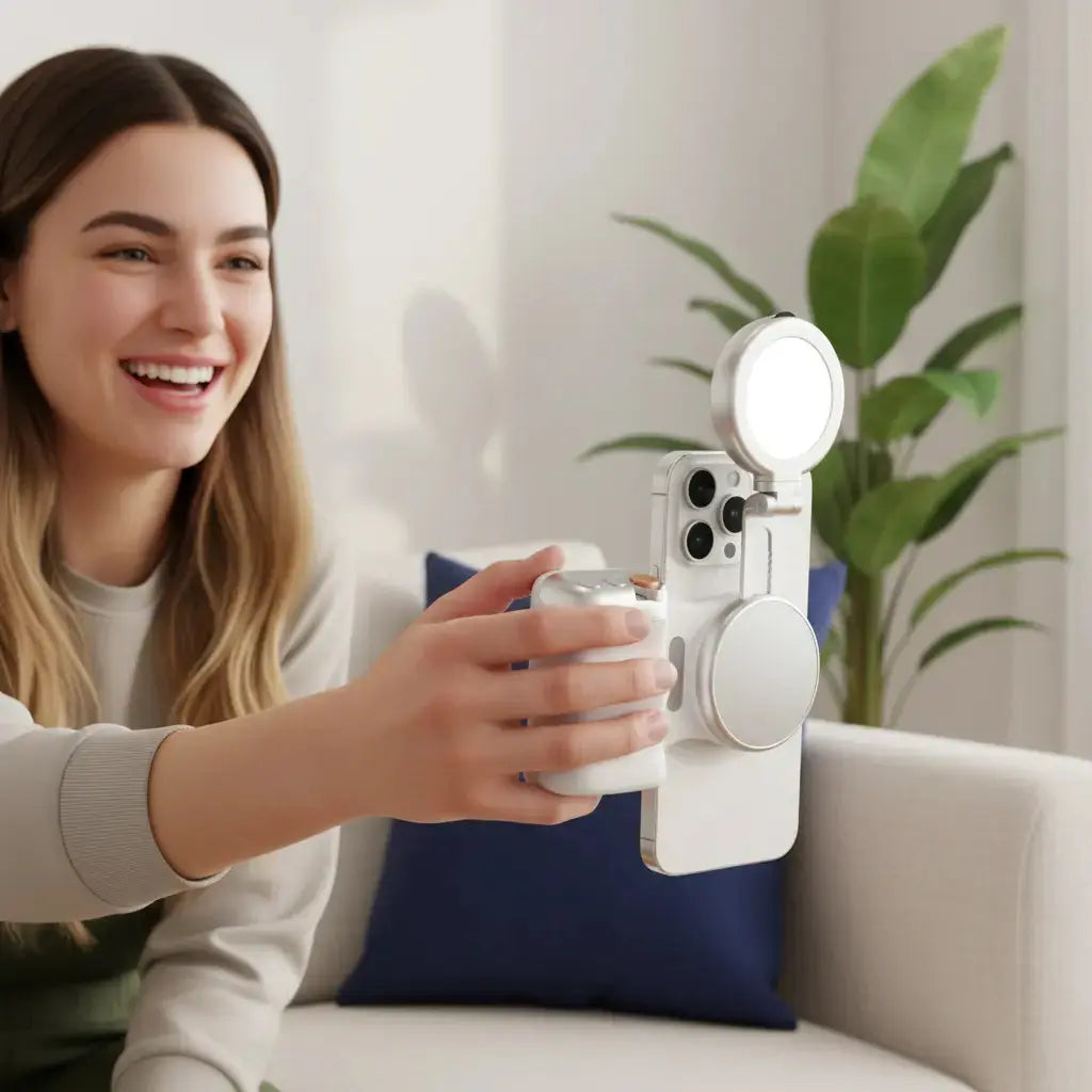 GlowSnap® Magnetic Phone Grip: The Ultimate All-in-One Camera Stabilizer & Wireless Remote GlowSnap