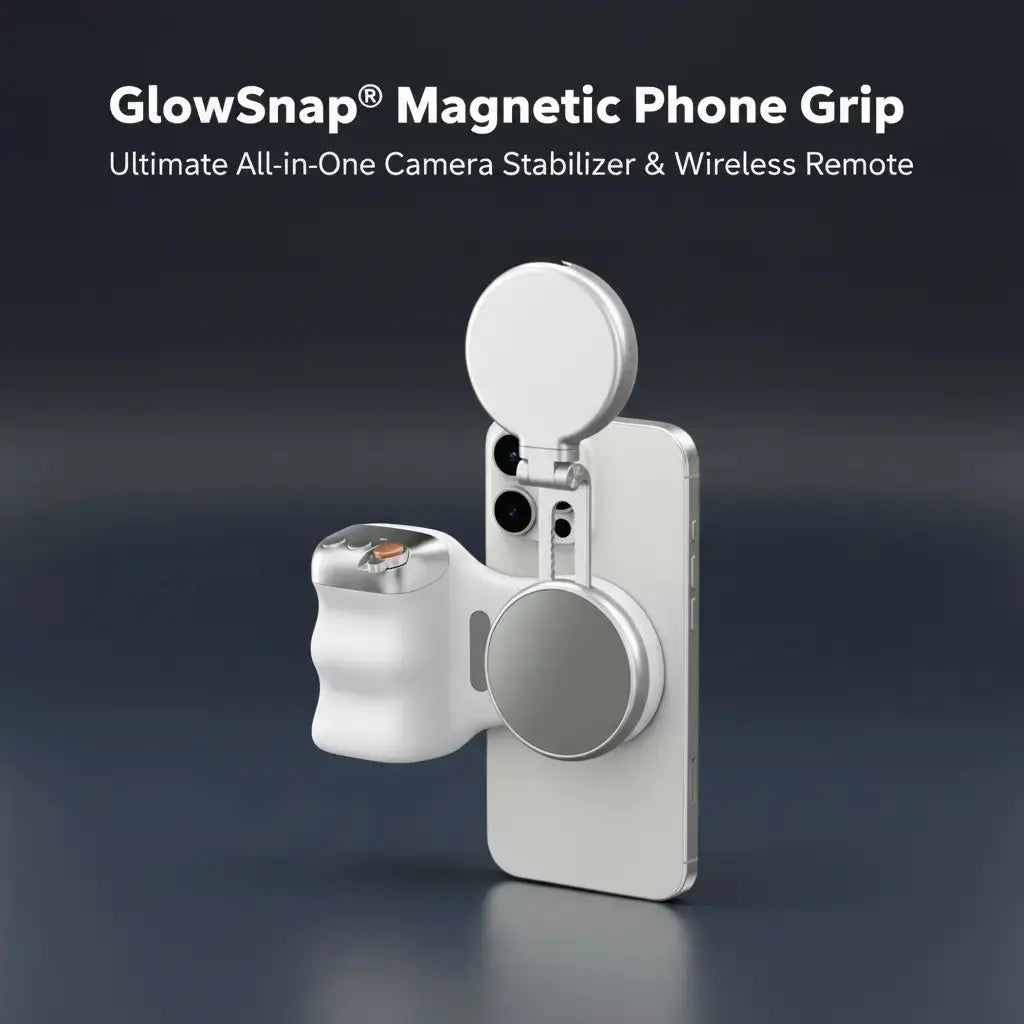 GlowSnap® Magnetic Phone Grip: The Ultimate All-in-One Camera Stabilizer & Wireless Remote GlowSnap